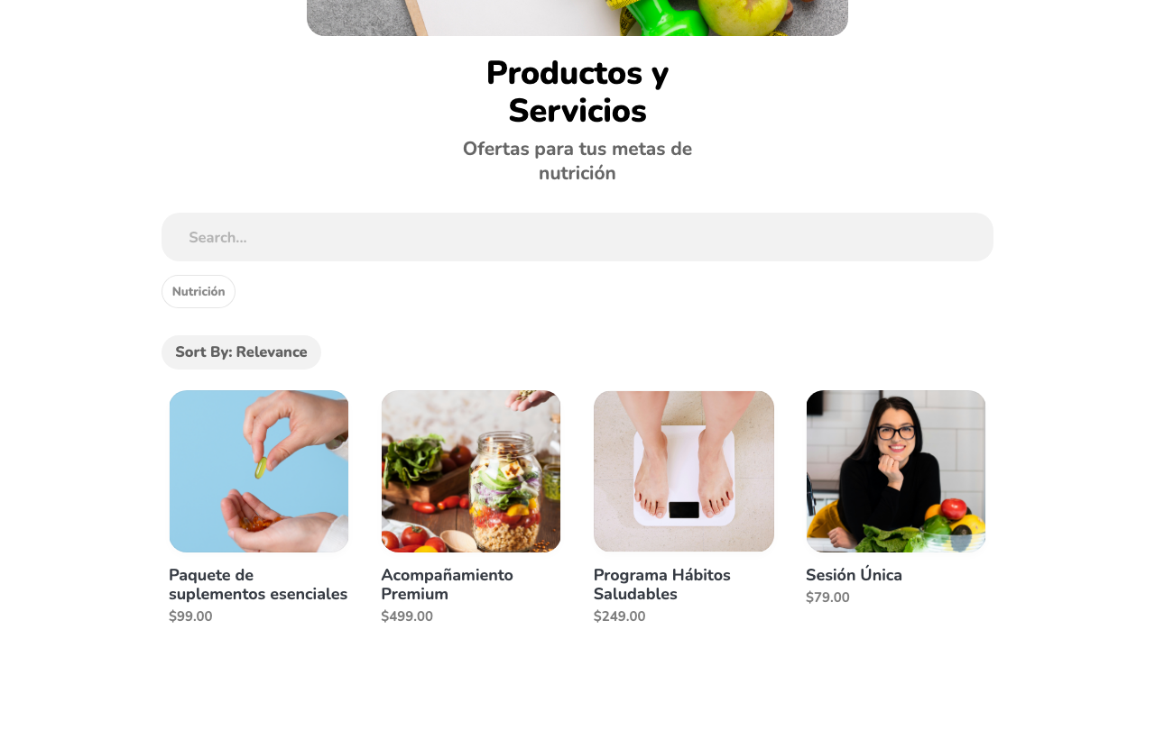 Vista pública del catálogo de Puny.bz con productos, imágenes y precios